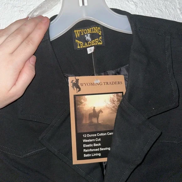 Wyoming Traders Black Bronco Canvas Vest L-3xl - Picture 6 of 6